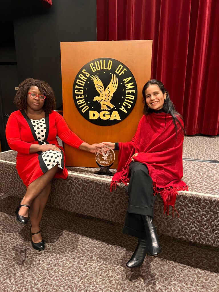 Director Mirta Desir (Left) and Cinematographer Kusi-Quyllur Del Castillo (Right) at the DGA Awards Ceremony for the East Coast.